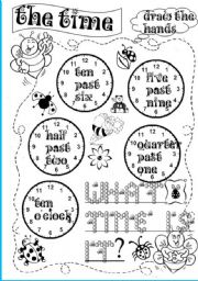 English Worksheet: what time is it?