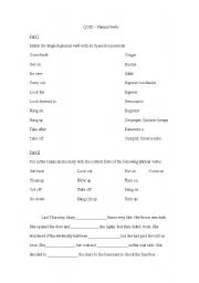 English Worksheet: Phrasal verbs quiz