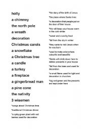 English worksheet: Christmas Vocabulary