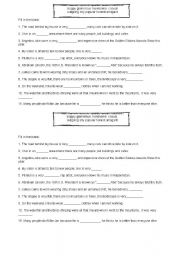 English Worksheet: Vocabulary Fill in the Blank
