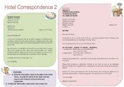 English Worksheet: Hotel Correspondence 2 (Hotel letter with exercises - b/w version included) 