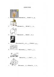 English Worksheet: adjectives