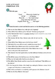 English Worksheet: Christmas Eve - 