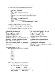 English worksheet: Nightrocker by The Chalets Song