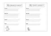 English worksheet: My yummy and yuck menu