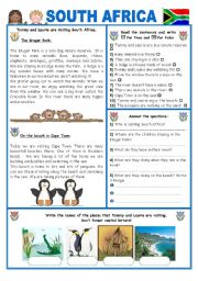 English Worksheet: ENGLISH-SPEAKING COUNTRY (17) SOUTH AFRICA