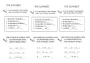 English Worksheet: alphabet