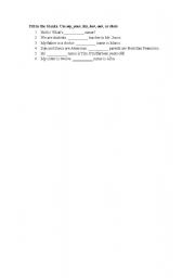 English Worksheet: Possesive exercise