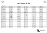 English worksheet: describing people
