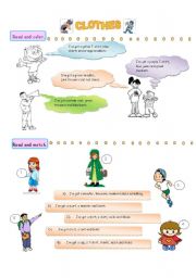 English worksheet: Clothes