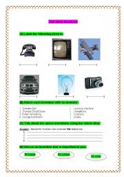 English Worksheet: Talk about inventions