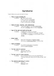 English worksheet: Capitalization 