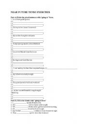 English worksheet: GOING TO EXERCISES