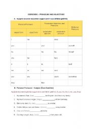 English worksheet: personal pronouns