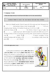 English Worksheet: end of term test 