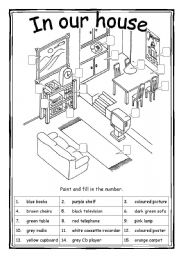 English Worksheet: In our house - furniture