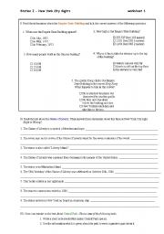 English worksheet: NYC sights