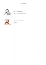 English Worksheet: ILLNESSES 3