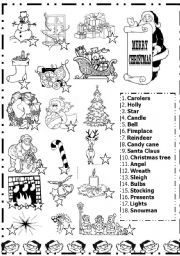 English Worksheet: Christmas