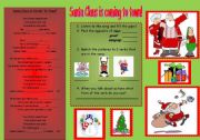 English Worksheet: Santa Claus is Coming to Town!