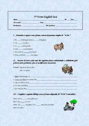 English Worksheet: Grammar test 2 pages