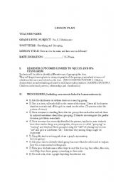English worksheet: Classifying and Grouping Lesson