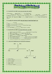 English Worksheet: REVISION WORK FOR 7TH GRADE