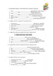 English Worksheet: grammar review