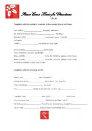 English worksheet: Please Come Home for Christmas