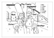 English Worksheet: Family