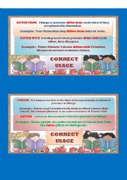 CORRECT USAGE GRAMMAR GUIDE:SET 3 of SET 10