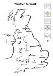 English Worksheet: weather forecast