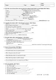 English Worksheet: quiz