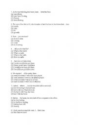 English Worksheet: test