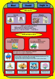 English Worksheet: The Modals MUST/ SHOULD /OUGHT TO