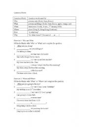 English worksheet: Question-words (5Ws+1H)