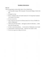 English worksheet: Exercise - stylistic devices