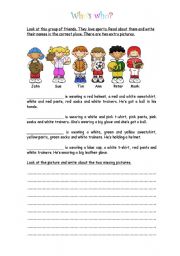 English Worksheet: Whos who?