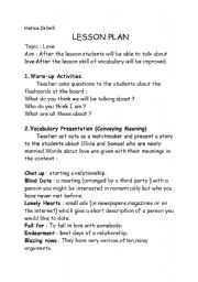 English worksheet: Love Vocabulary