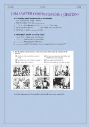 English Worksheet: tom sawyer