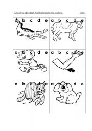 English worksheet: which letter is it ?