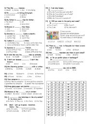 English Worksheet: comparative,superlaive,much,many...