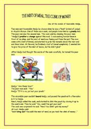 a reading and speaking activity on simple past and past continuous tense with NASREDDIN HODJA