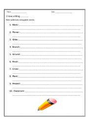 English worksheet: Writing 