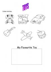 English worksheet: Toys