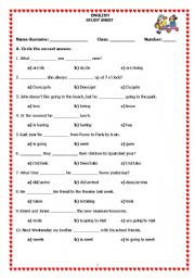 English Worksheet: Revision of tenses