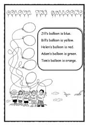 Colour the balloons