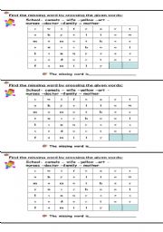 English worksheet: puzzle house