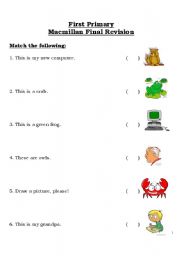 English Worksheet: macmillan