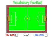 English Worksheet: Vocabulary Football  -  Game